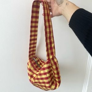 COA NYC gingham baguette bag